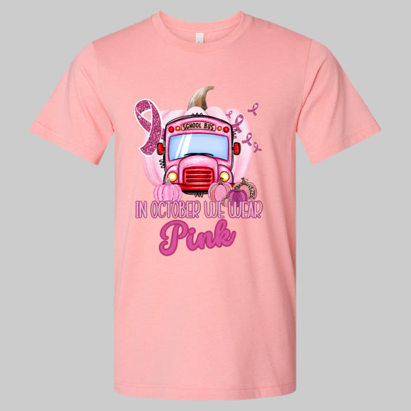 Go Pink Bus with Pumpkin