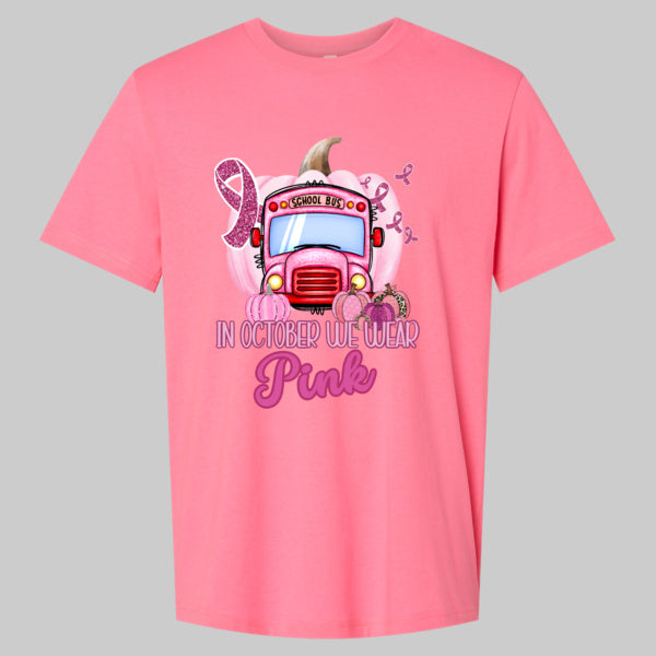 Go Pink Bus with Pumpkin