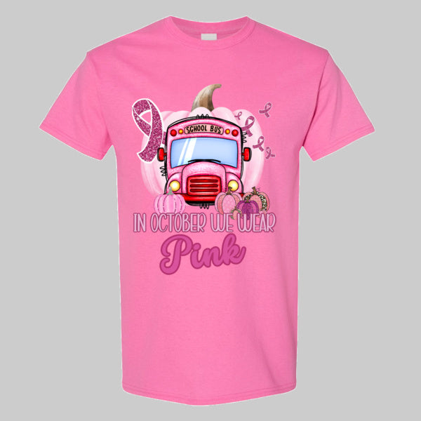 Go Pink Bus with Pumpkin