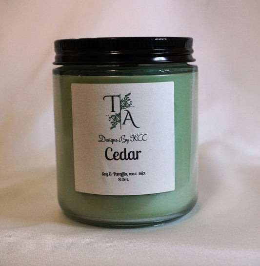 Cedar 8 Ounce Woodwick Candle