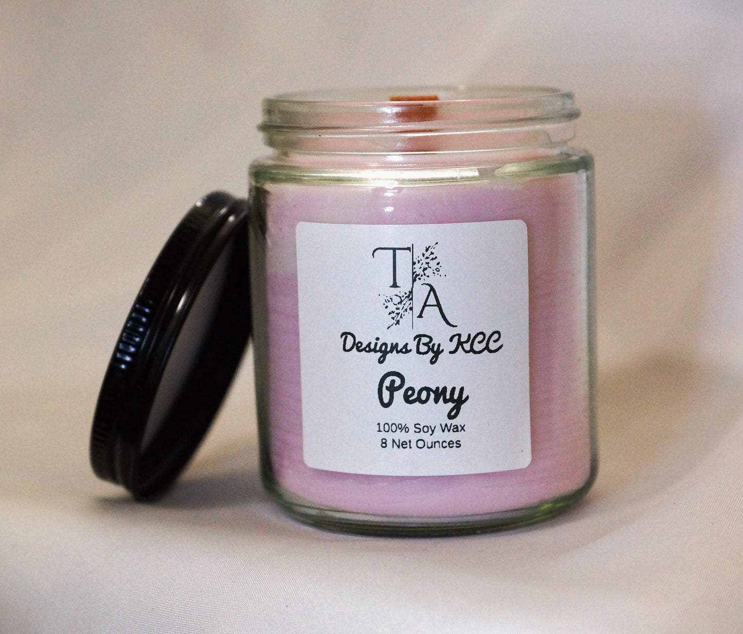 Peony 8 Ounce Woodwick Candle